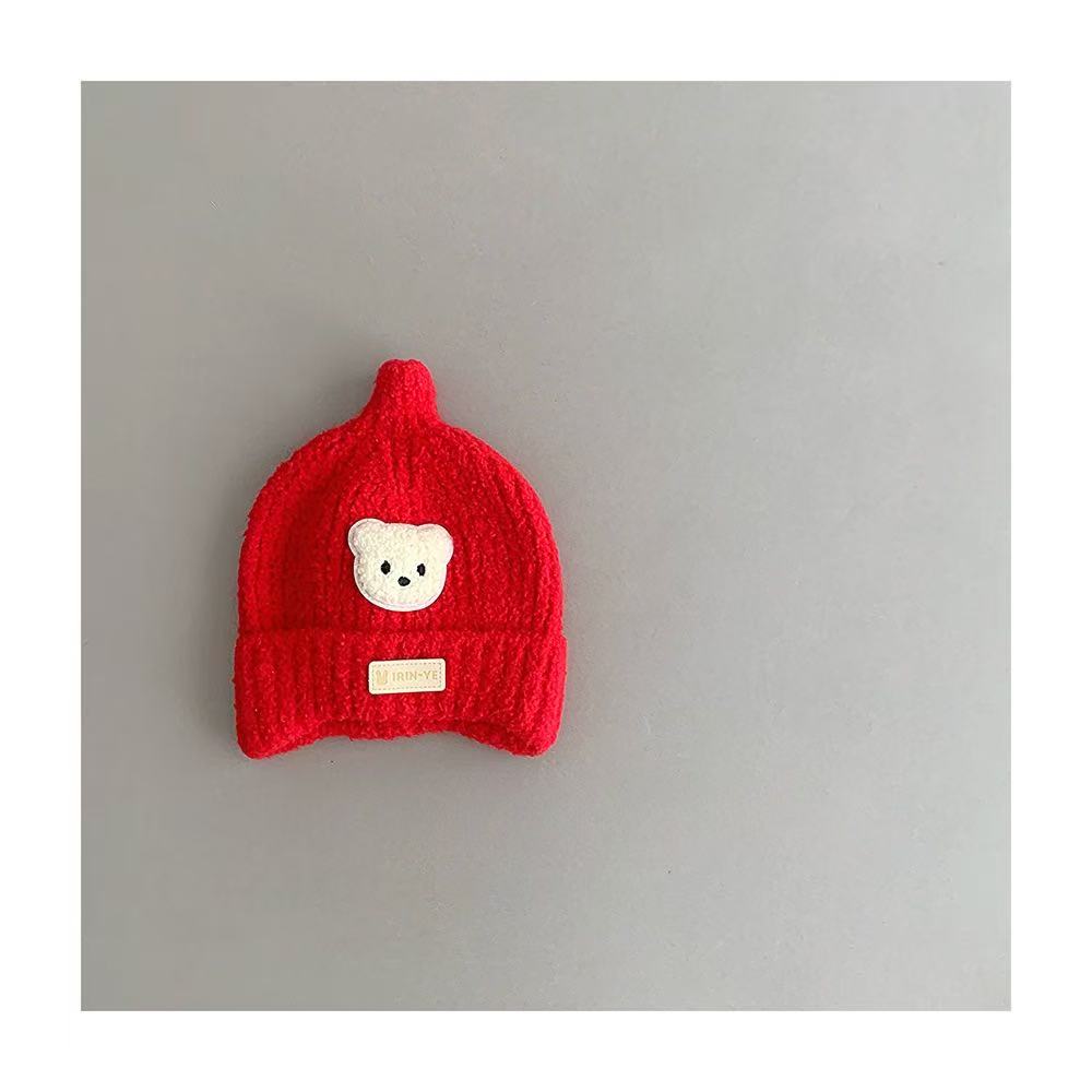 Warm and cute thickened ear-protecting newborn and children's hat, hooded hat style, autumn and winter baby hat, velvet hat, brown Item Picture