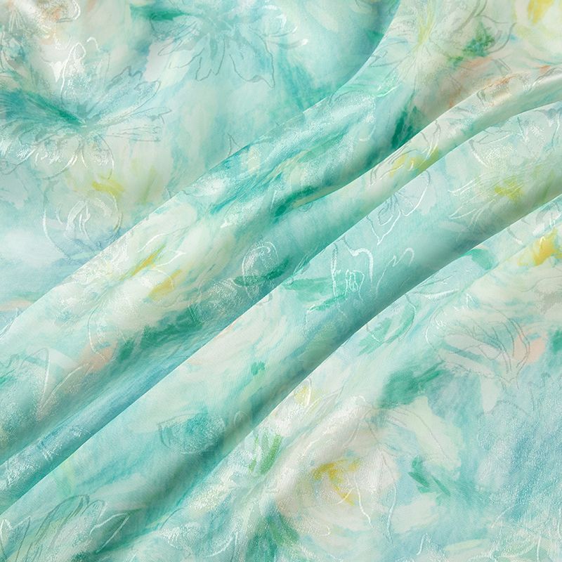 Silk-like printed Chinese-style dopamine refreshing fabric details Picture