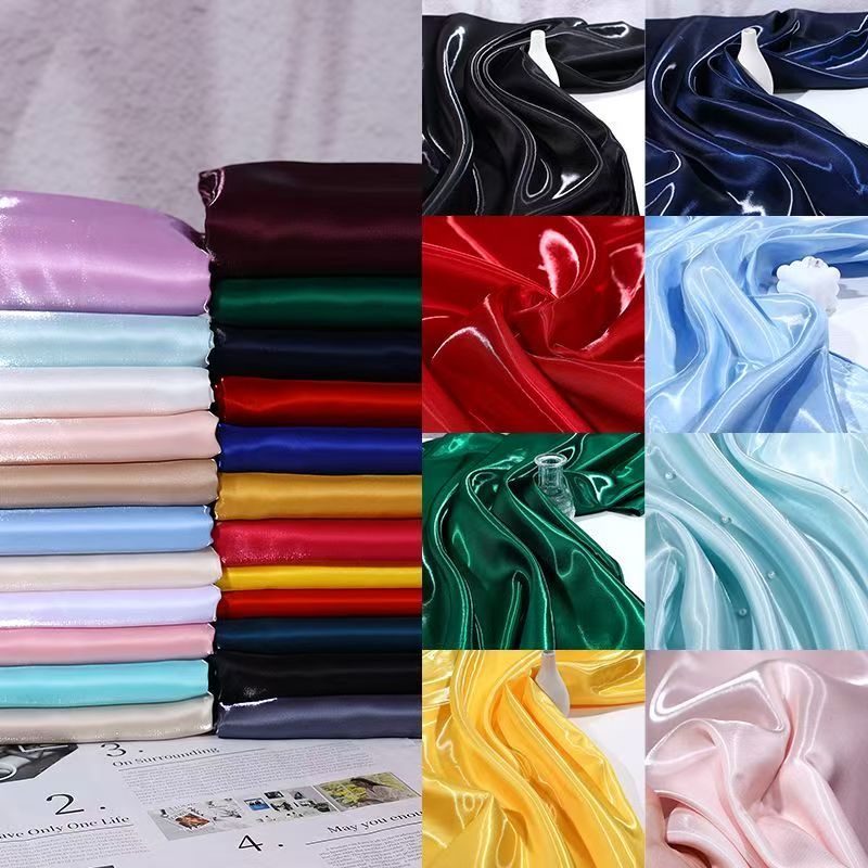 High-end water-polished satin fabric clothing for wedding dresses and stage costumes details Picture