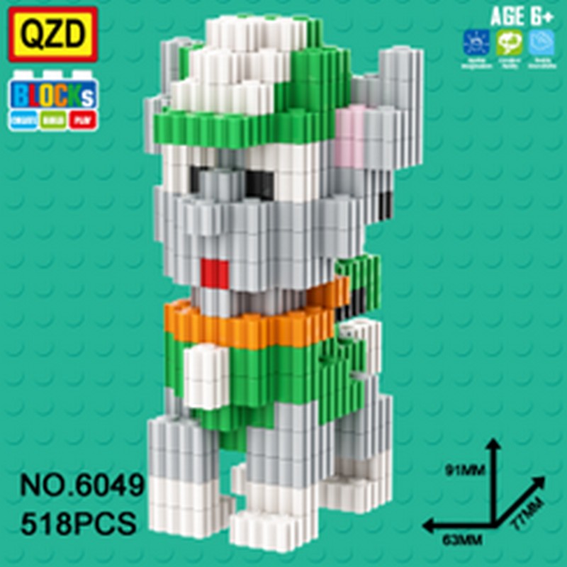 6049兼容乐高小颗粒动画卡通公仔积木儿童科教益智拼装玩具创意 DIY串联积木多国热卖送礼好物 亲子互动趣味拼搭玩具
