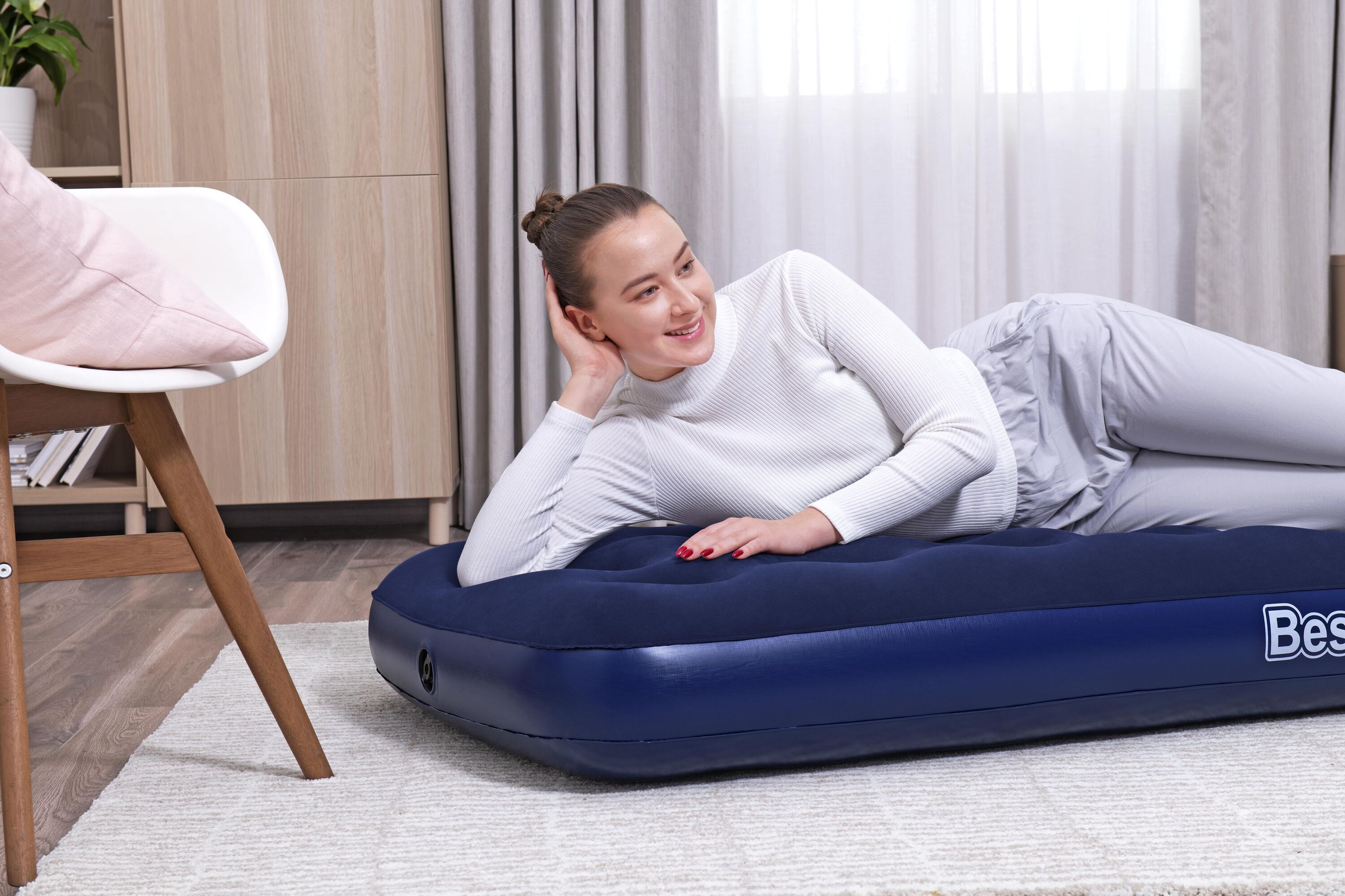 Bestway67000 Lazy Person Outdoor Inflatable Bed, Air Cushion Bed Mattress, Single Person Inflatable mattress details Picture