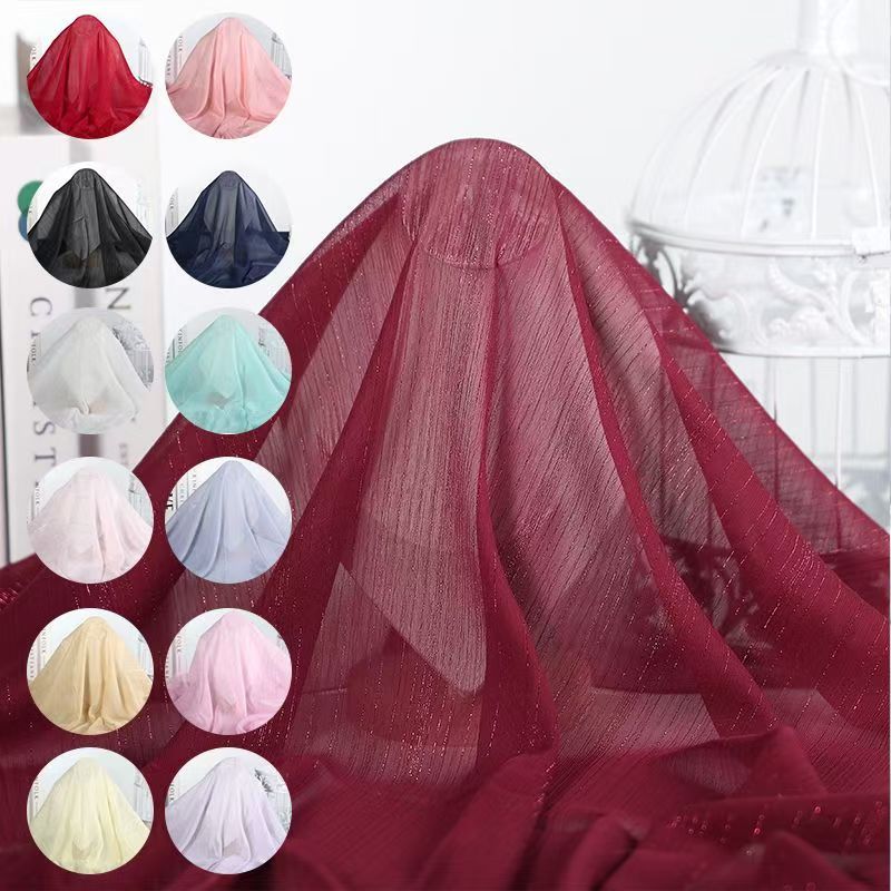 Chiffon ruffled bright silk Hanfu hair accessories are all made of fabric details Picture