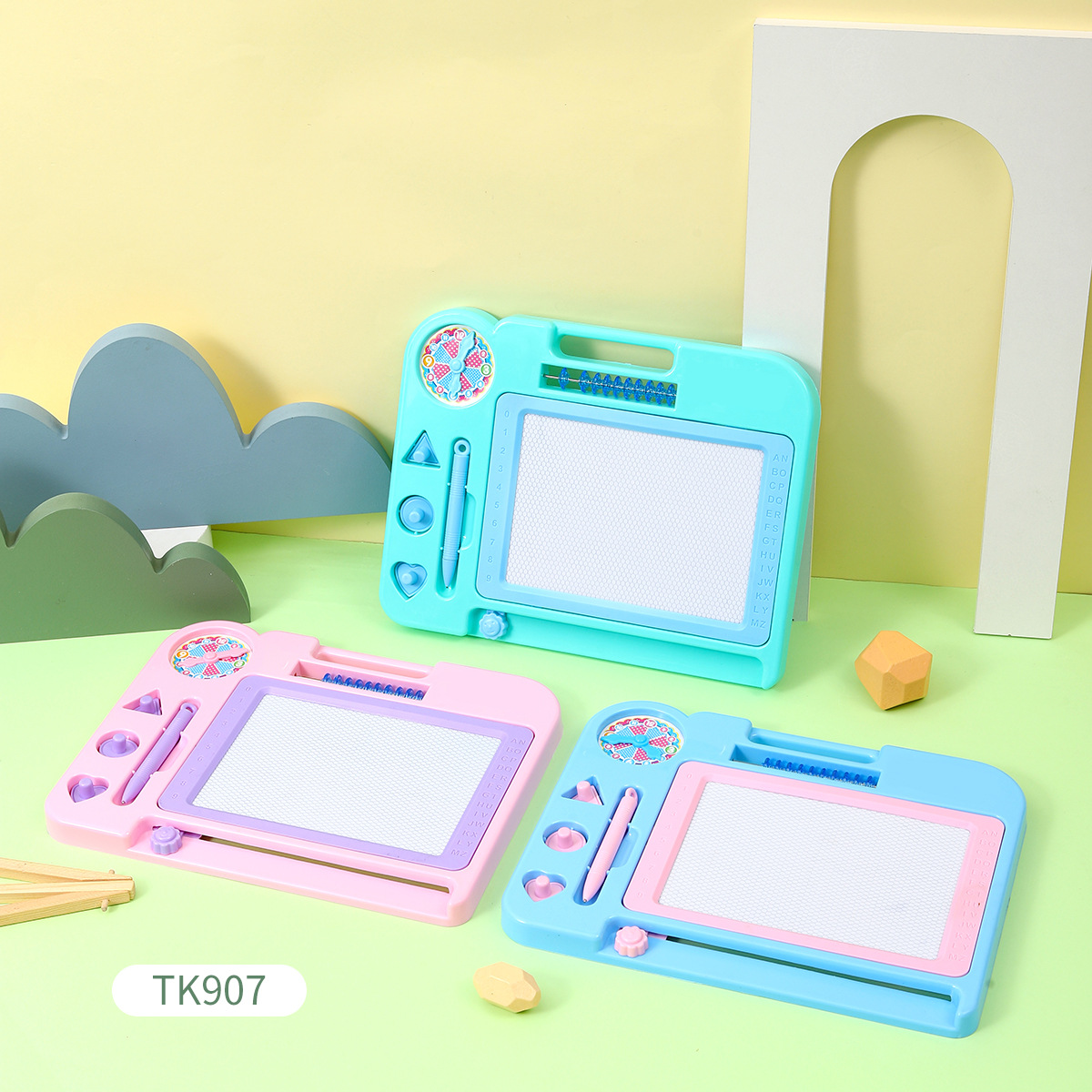 Jingjing children's drawing board, magnetic writing board, colorful children and toddlers, 3-5 years old baby doodling toys manufacturer wholesale cartoon children's handwriting board