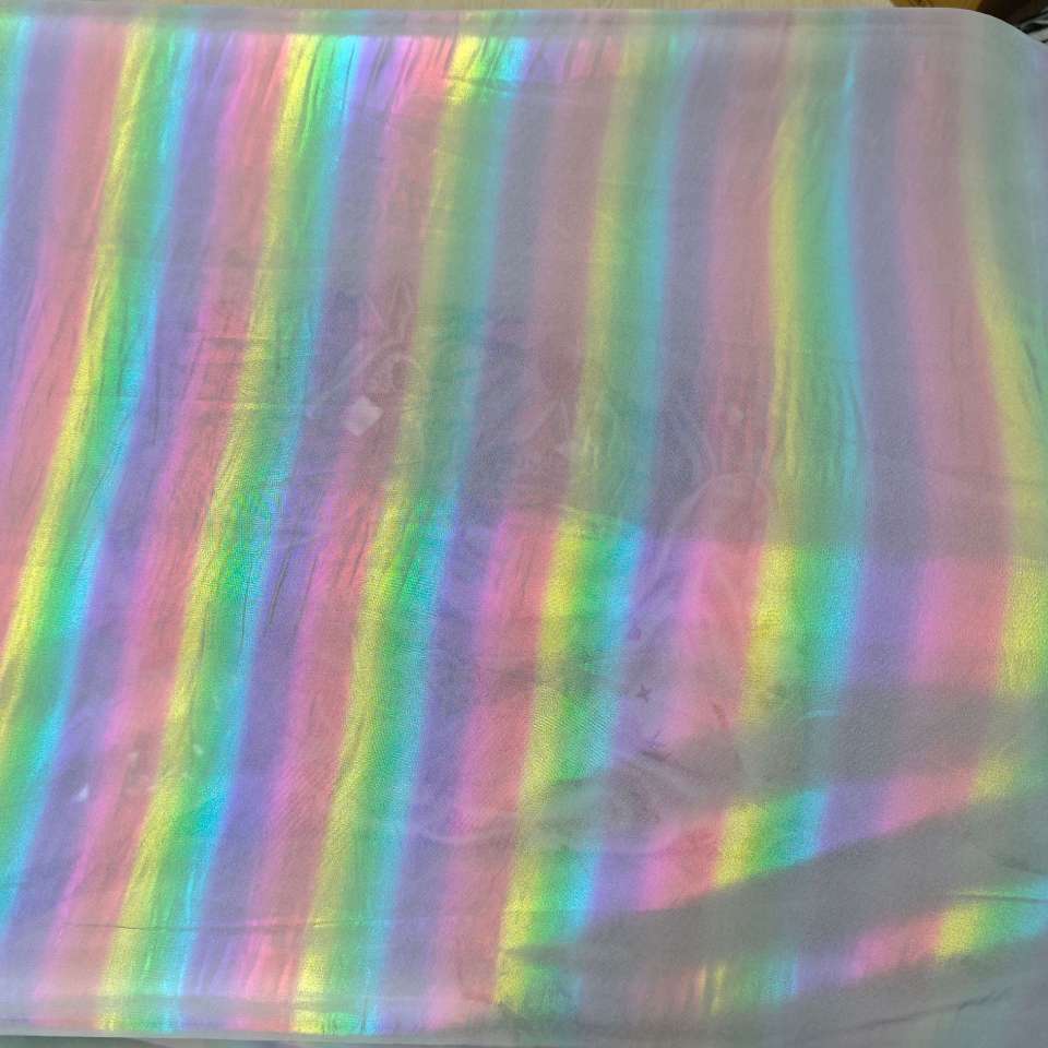 Laser chiffon gilded seven-color chiffon fabric Application Scenario