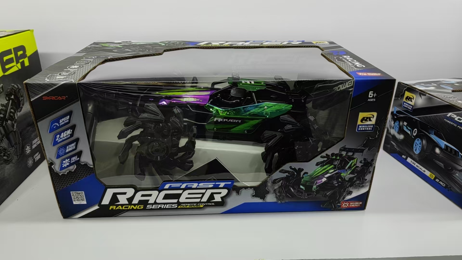 合金爆炸轮遥控特技侧行跳舞车，带喷雾 带音乐细节图