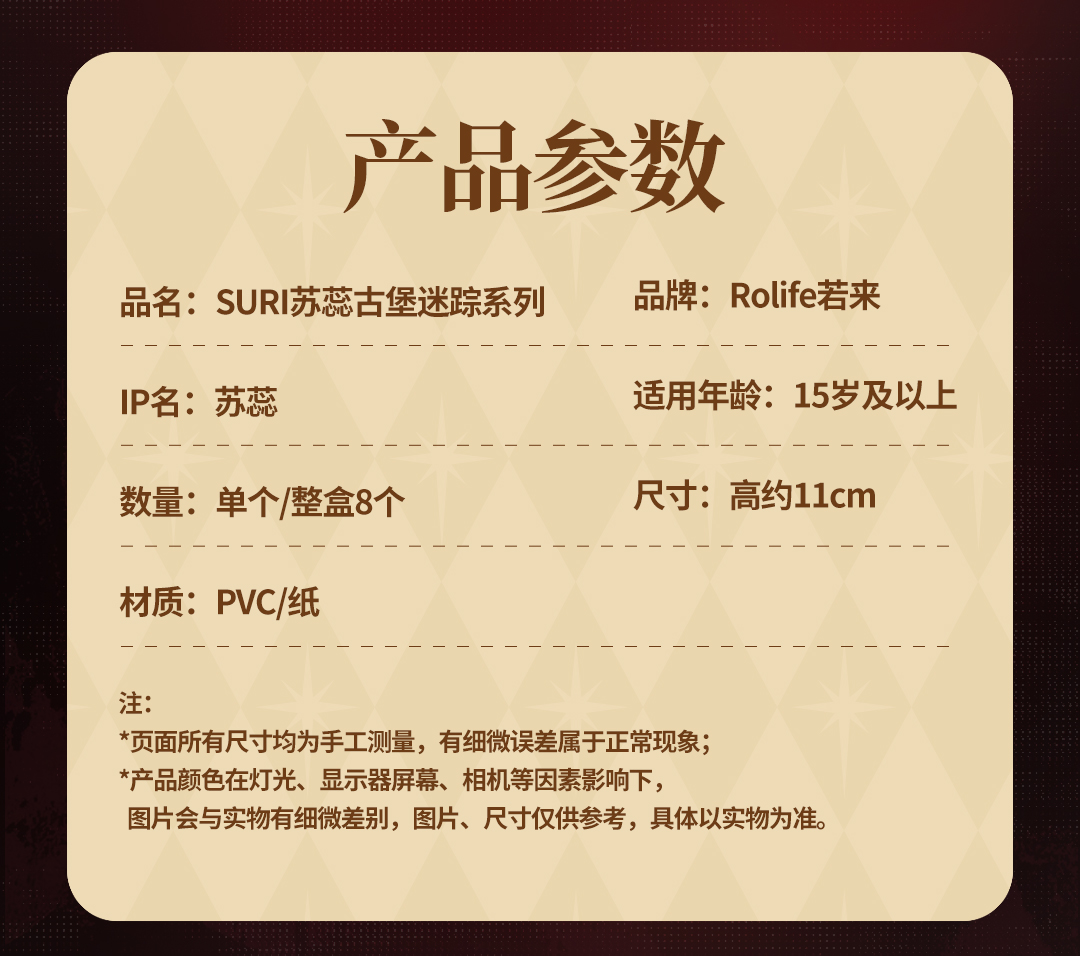 正版rolife若来SURI苏蕊古堡迷踪盲盒潮玩手办桌面摆件女生日礼物详情7