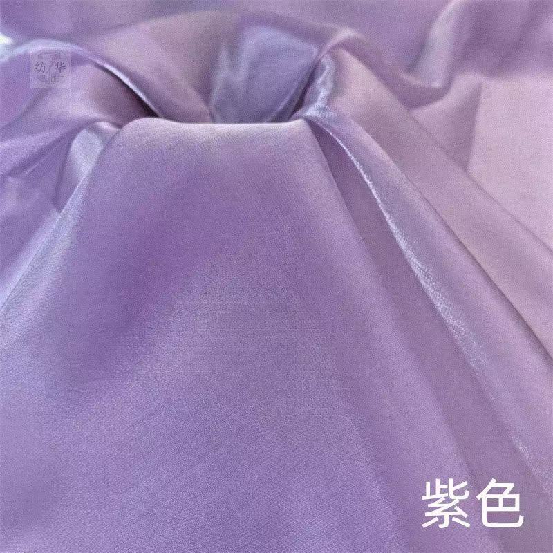 百合缎颜色百合段小清风欧根纱现货童装女装汉服面料结婚庆布景产品图