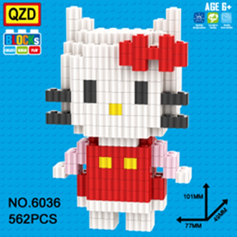 6036兼容乐高小颗粒动画卡通公仔积木儿童科教益智拼装玩具创意 DIY串联积木多国热卖送礼好物 亲子互动趣味拼搭玩具