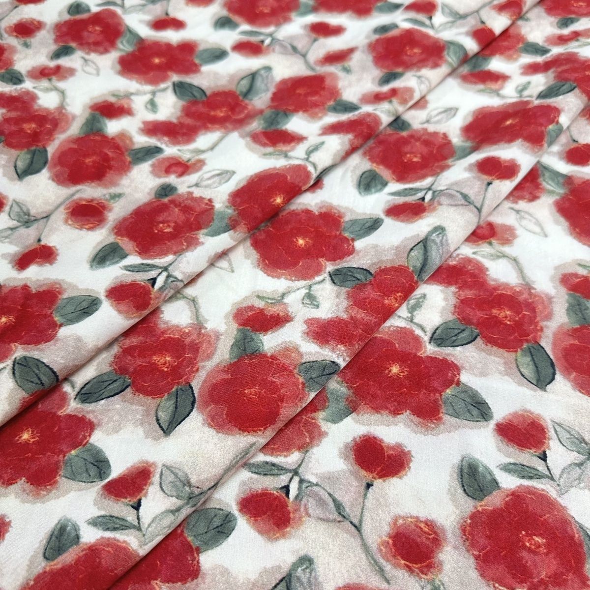 Twill pure cotton silk digital clothing, printed cotton silk dress, summer artificial cotton fabric, Yiwu Item Picture