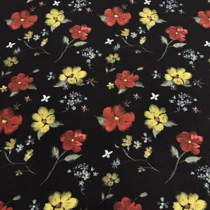 春夏季新款花卉碎花气质优雅印花布料上衣衬衫连衣裙半身裙子面料产品图