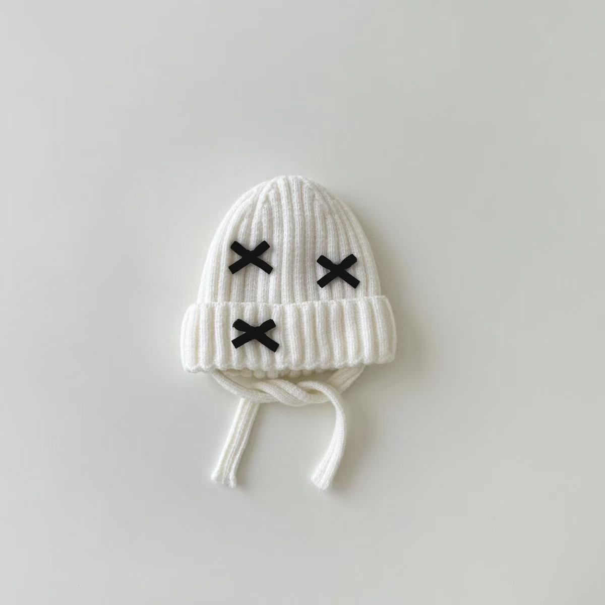 New autumn and winter baby khaki woolen hats, knitted hats, children's hats, warm hats for girls and boys, ear-protecting hats for toddlers, and cold hats Specification image