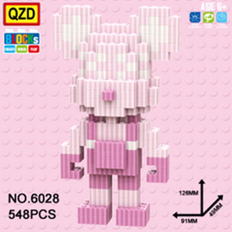 6028兼容乐高小颗粒动画卡通公仔积木儿童科教益智拼装玩具创意 DIY串联积木多国热卖送礼好物 亲子互动趣味拼搭玩具