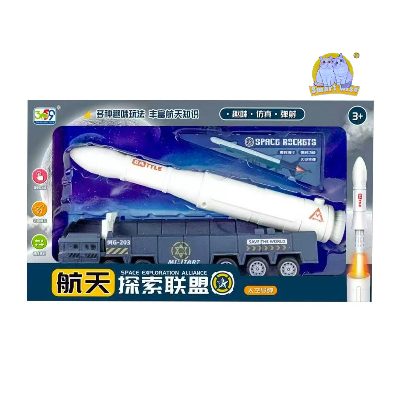 Gift children's military missile vehicle toy inertial rebound model boy large gift box set Item Picture