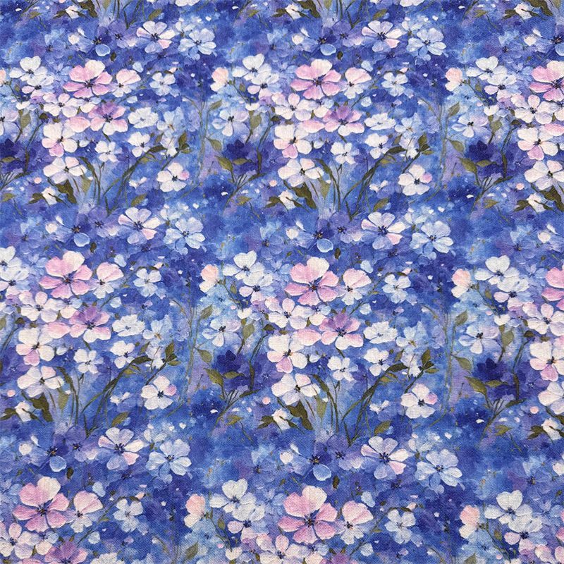 花卉繁花系列印花布加密棉麻布料装饰diy手工布头包书布桌布面料