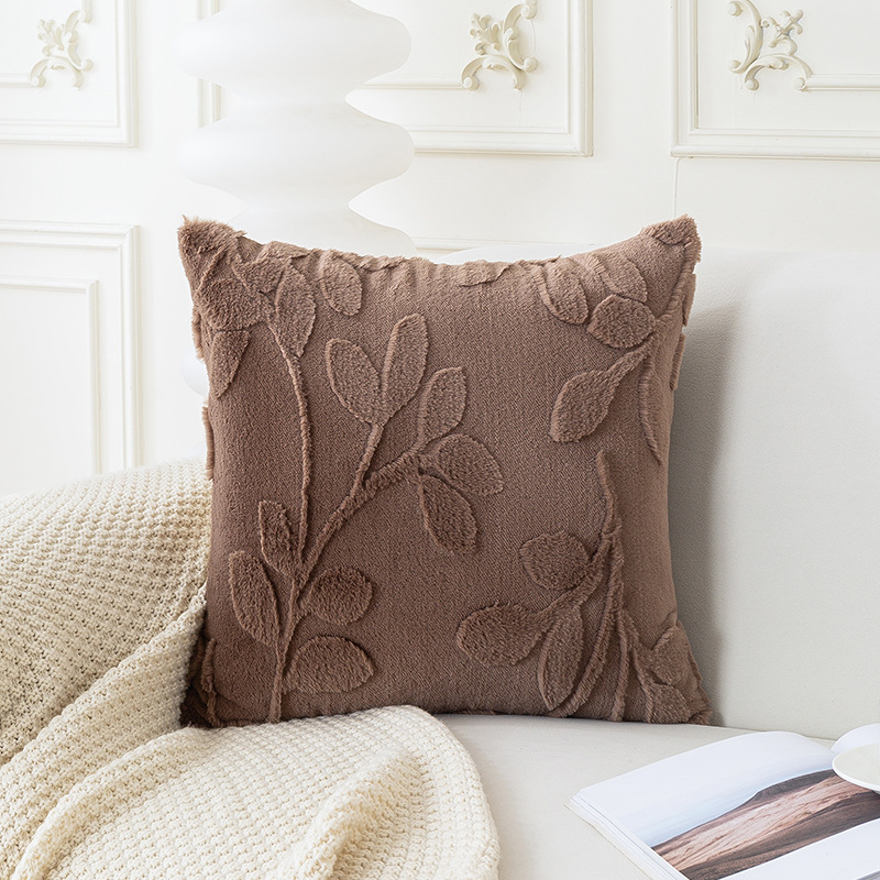 Modern, simple and plain plush pillowcase Item Picture