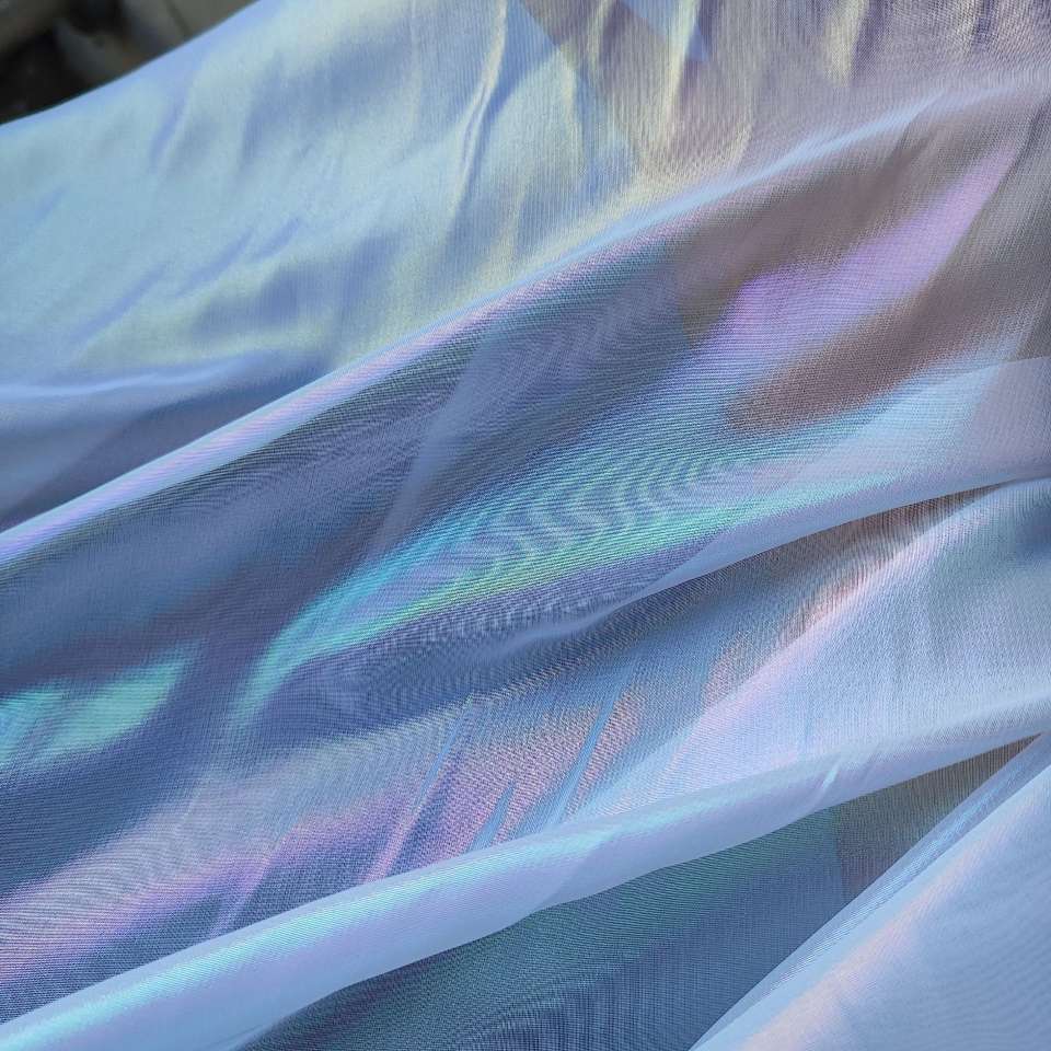 Laser chiffon gilded seven-color chiffon fabric details Picture