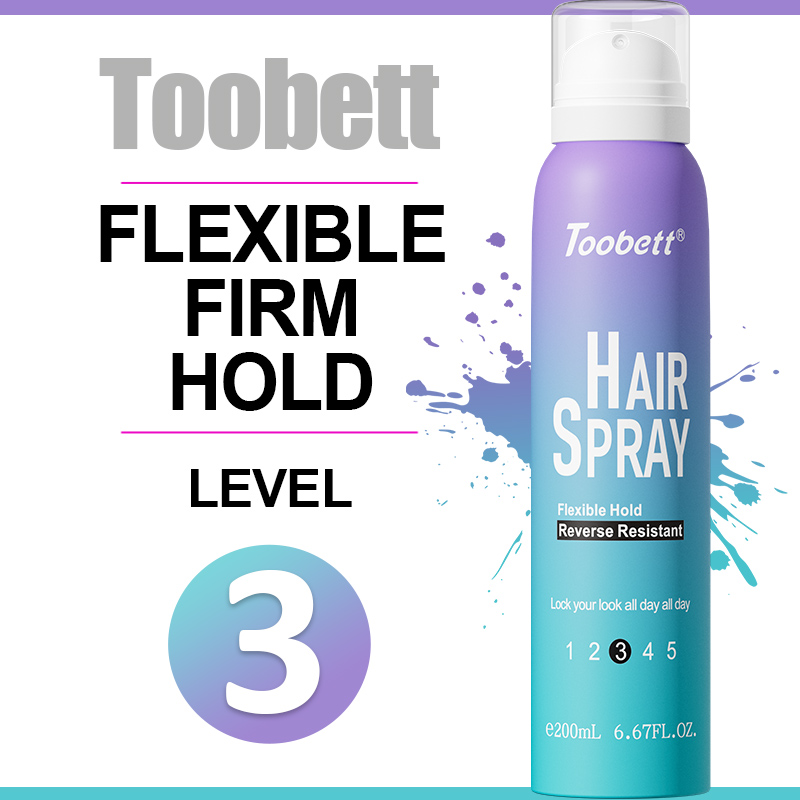 Hair Spray Flexible Hold发胶喷雾中等强度快速定型不僵硬头发造型啫喱水清香干胶