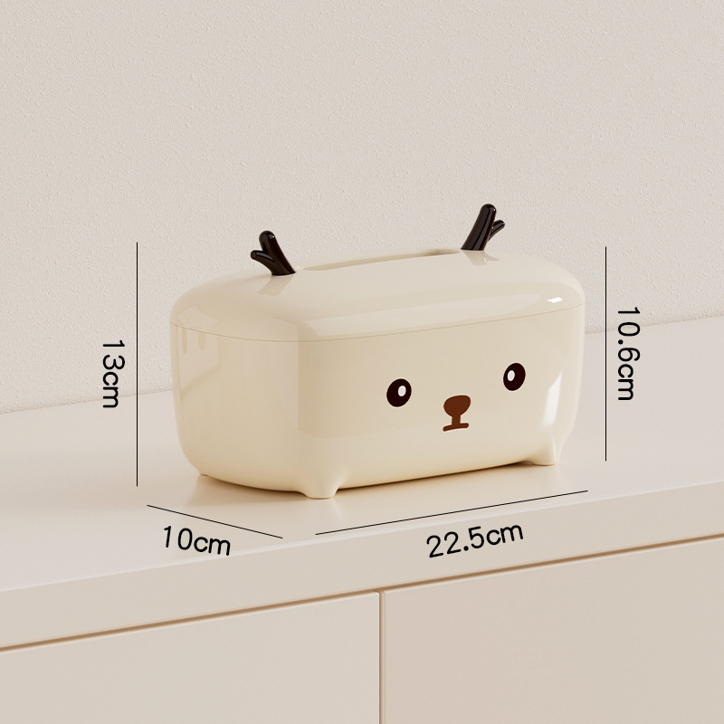 J192-JLG2503501 Desktop tissue box, tissue storage box, cartoon animal tissue box, dust-proof and water-proof Item Picture