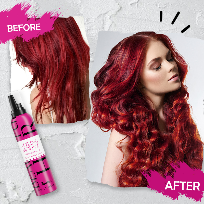 Hair Mousse foam mousse: Long-lasting, powerful, shaping mousse for fluffy curls, rich in coconut oil Application Scenario
