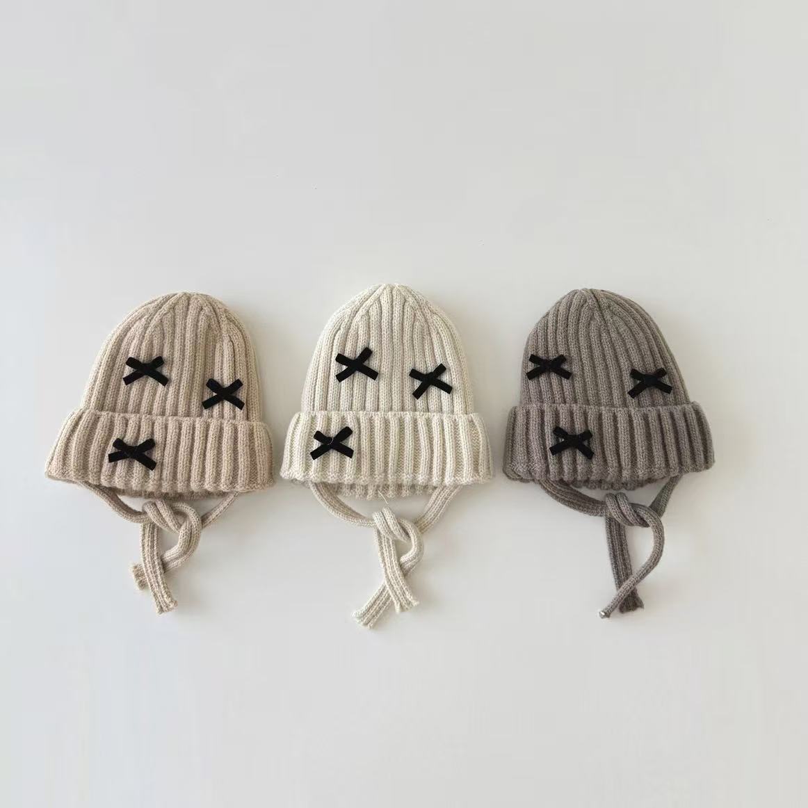 New autumn and winter styles of baby woolen hats, knitted hats, children's hats, warm hats for girls and boys, ear-protecting hats for toddlers, and cold hats details Picture