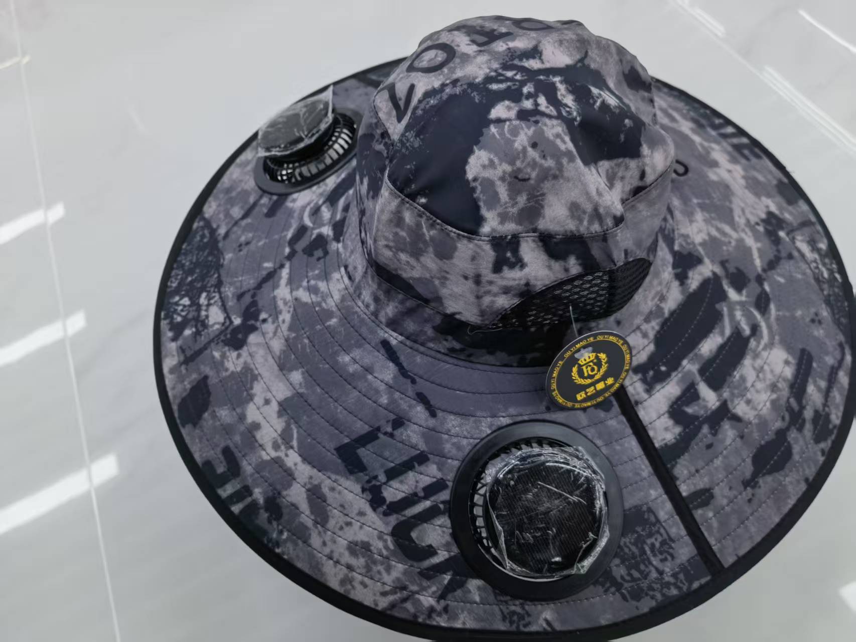 Outdoor adult fan technology solar UV-resistant waterproof travel cape camouflage cap Item Picture