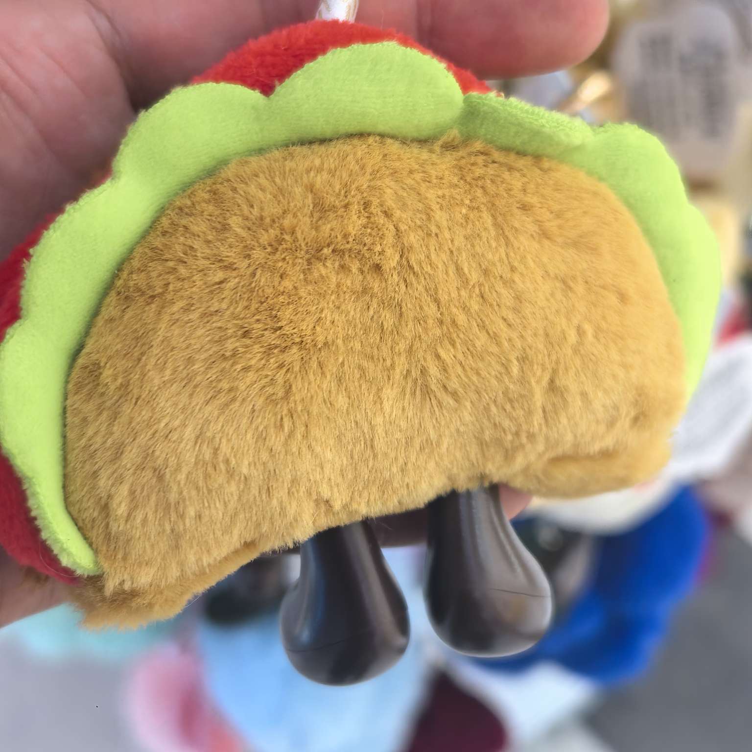 Plush food toy figurine pendant with comfortable hand feel and plastic foot accessories Application Scenario
