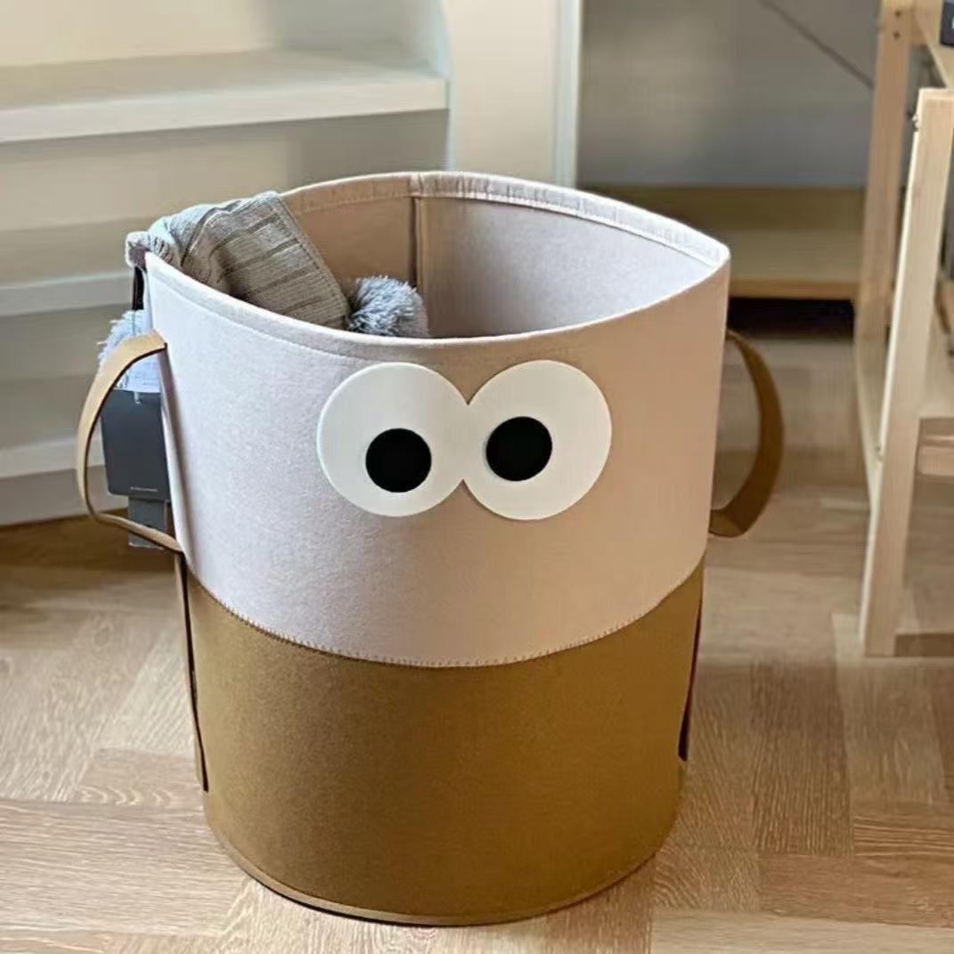 Douyin's best-selling infant and toddler large-capacity, eye-matching, foldable children's felt toy, storage, miscellaneous storage, and clothes basket Specification image