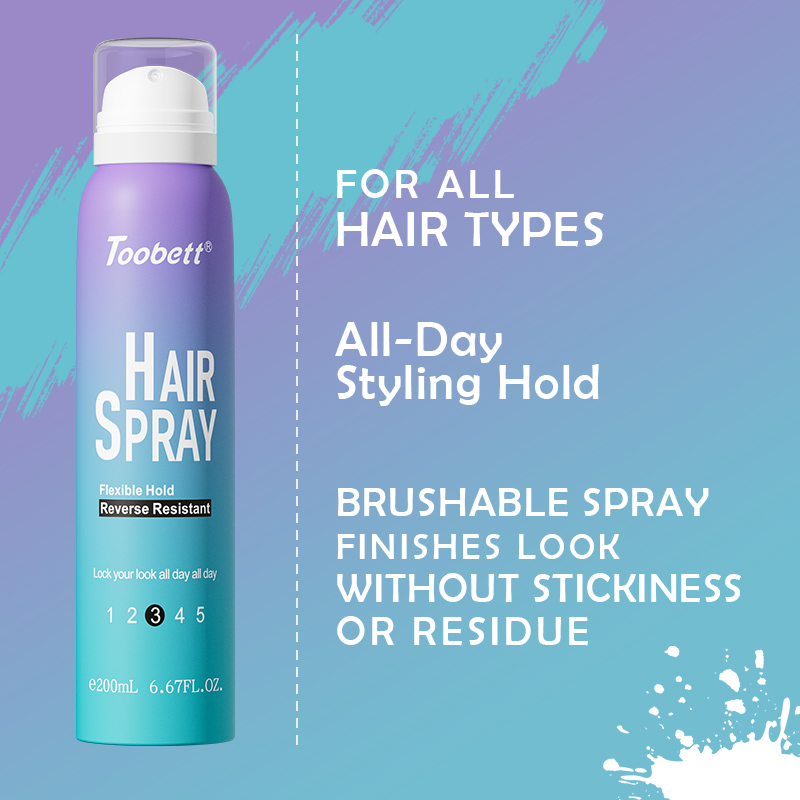 Spray para el cabello Flexible Hold gel spray fuerza media ajuste rápido no rígido gel de peinado agua fragancia gel seco details Picture