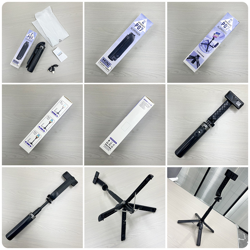 P07 second-generation mobile phone selfie stick, outdoor portable Bluetooth live streaming stand, anti-shake and retractable mobile phone stand for selfies details Picture