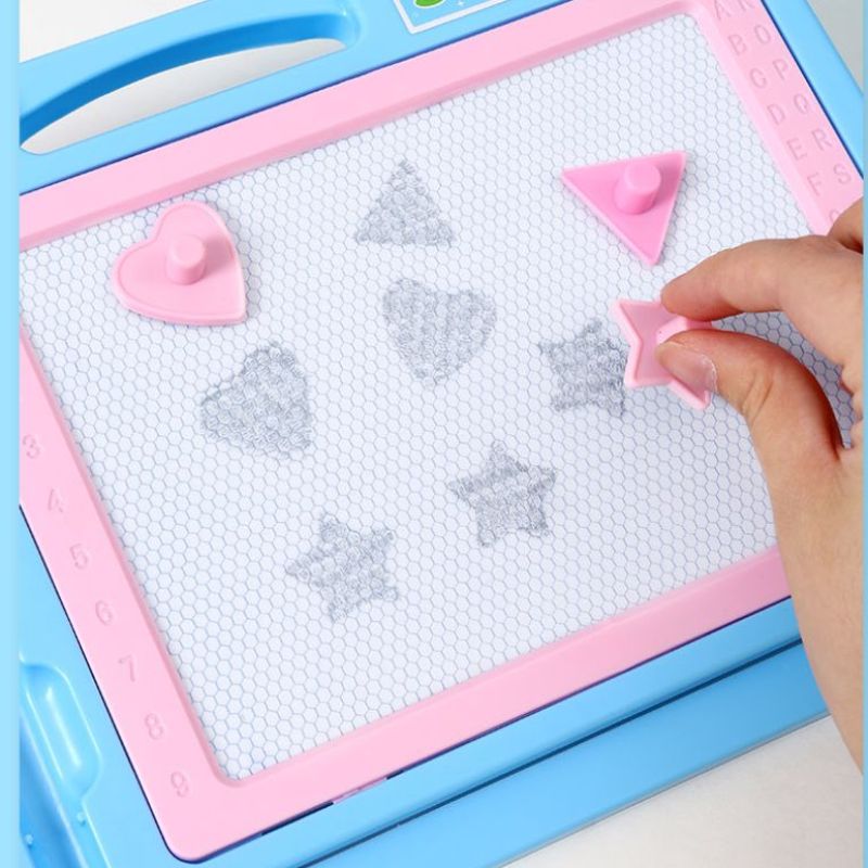 Wholesale of children's magnetic drawing boards, abacuses, geometric stamps, graffiti boards, magnetic writing boards, and educational toys details Picture
