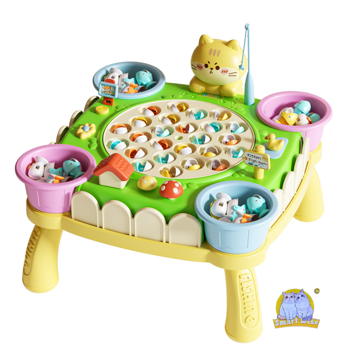 Children's intelligence and early education electric magnetic cat fishing baby multi-functional music interactive role-playing toy Item Picture