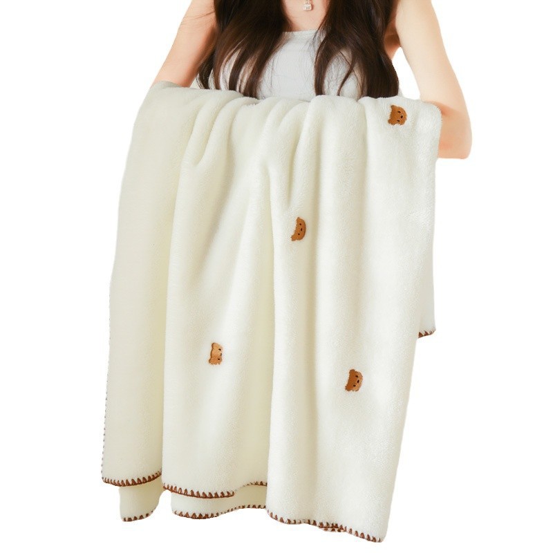 Double-sided baby plush blanket, all-season office sofa blanket for midday rest Item Picture