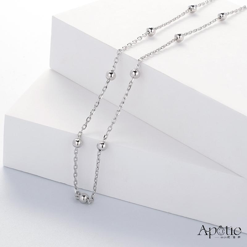 APOTIE pure silver beaded chain details Picture