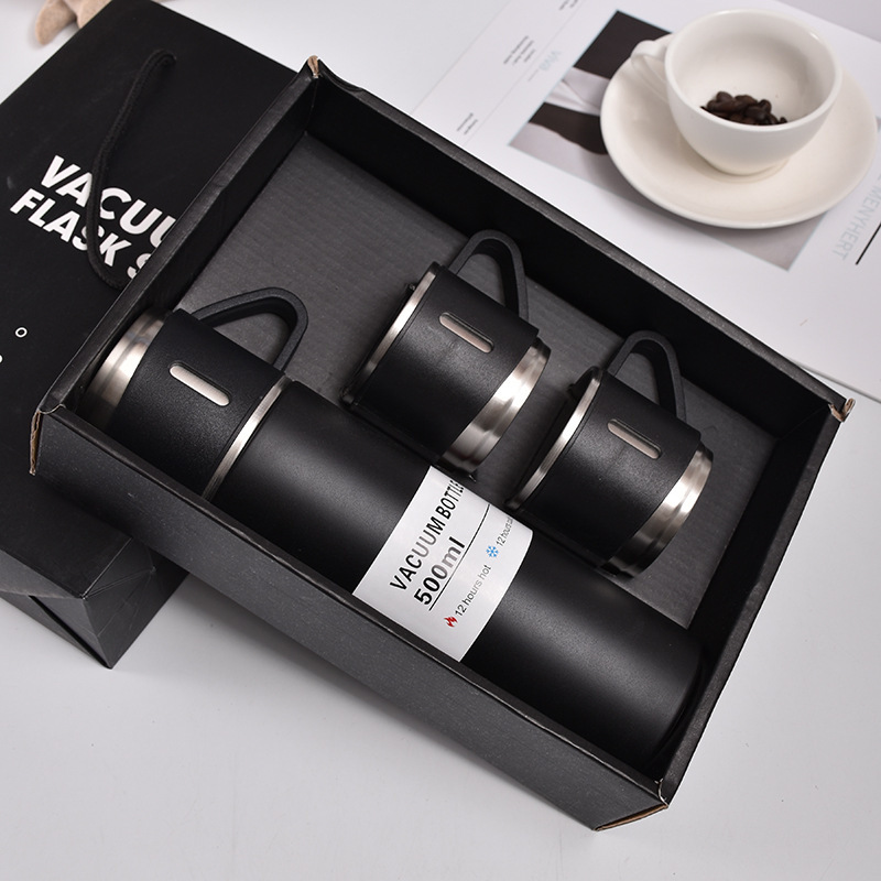 High-end business gifts, souvenirs, souvenirs, engraved custom logos, stainless steel cup sets, box sets Item Picture
