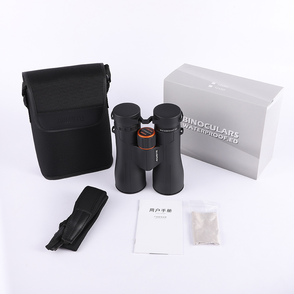 Avite 12x50ED binoculars, outdoor waterproof portable binoculars, outdoor high-transparency bird-watching glasses Item Picture