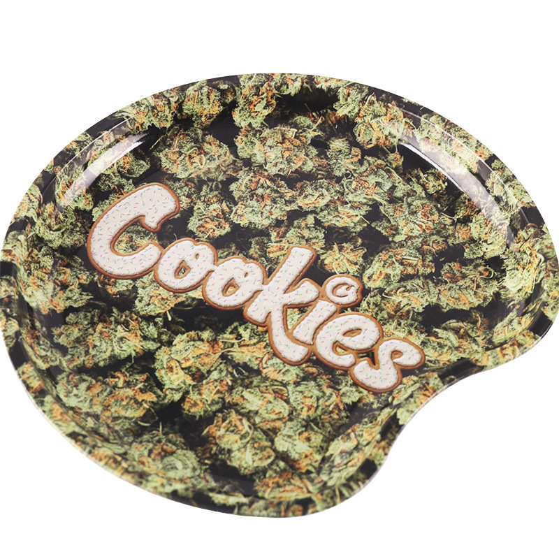 马口铁卷烟盘 cookies新造型卡通卷烟操作台圆形卷烟盘详情4
