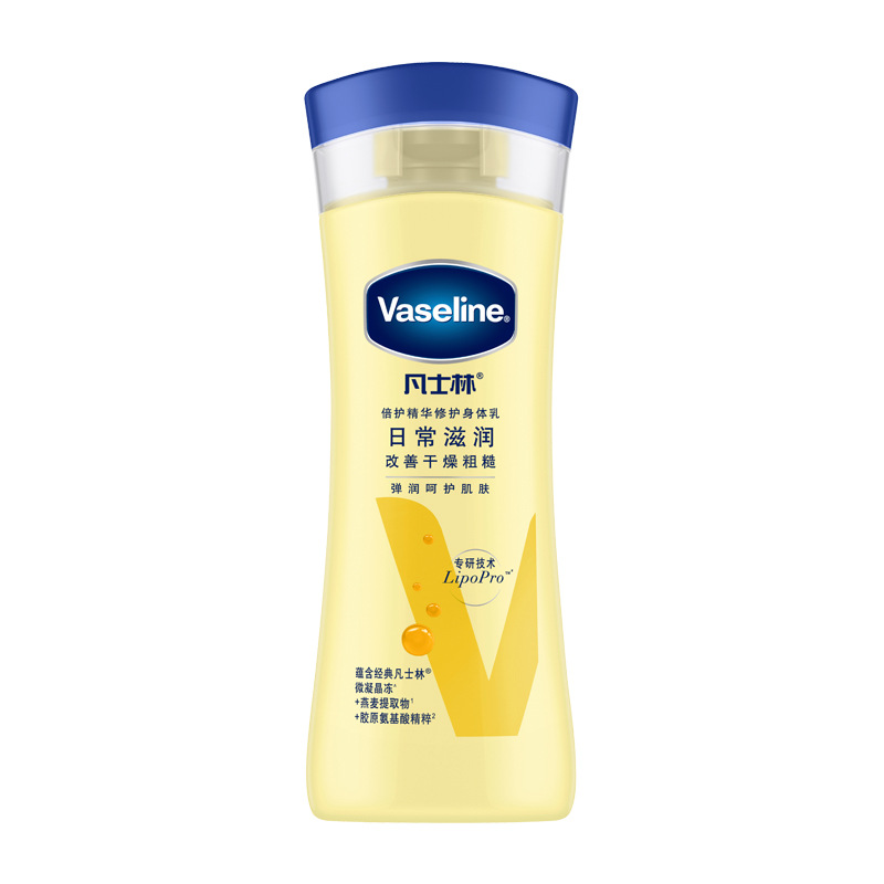 Vaseline/凡士林100ml/200ml/400ml身体乳 肌肤柔嫩焕亮日常密集滋润白底实物图