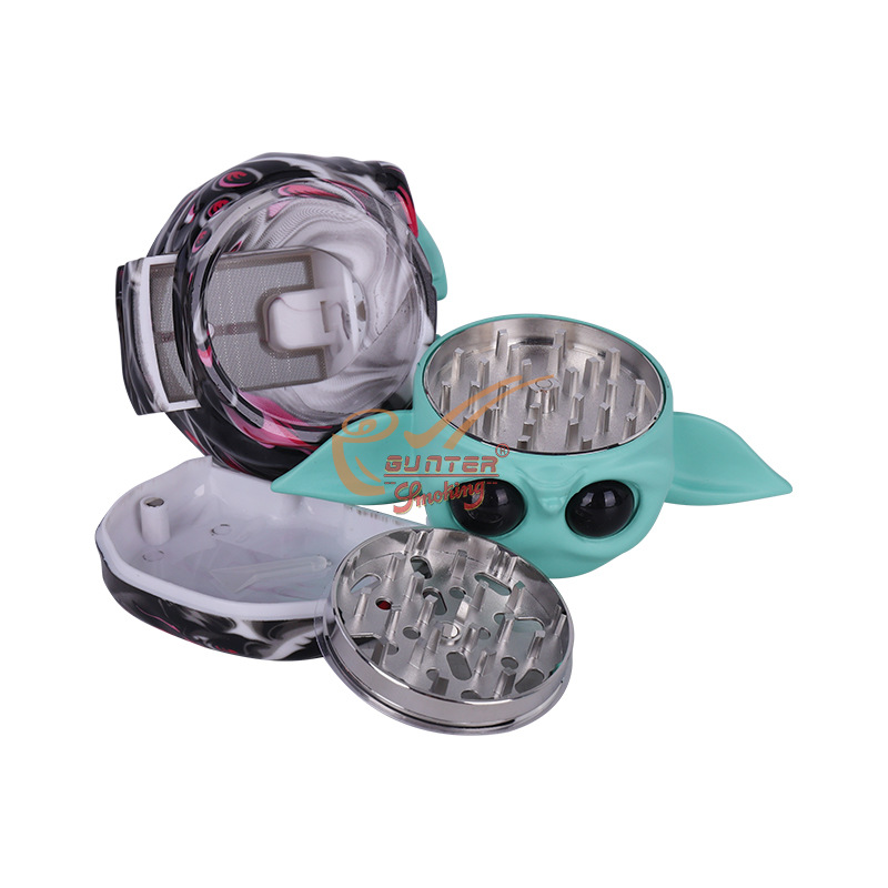 卖锌合金犹达磨烟器 创意卡通水转印金属研磨器grinder详情4