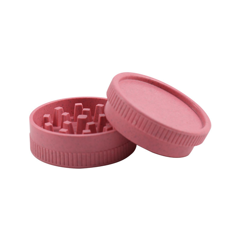 Hot-selling biodegradable cigarette grinder 55mm two-layer biodegradable grinding plastic cigarette set cross-border grinder details Picture