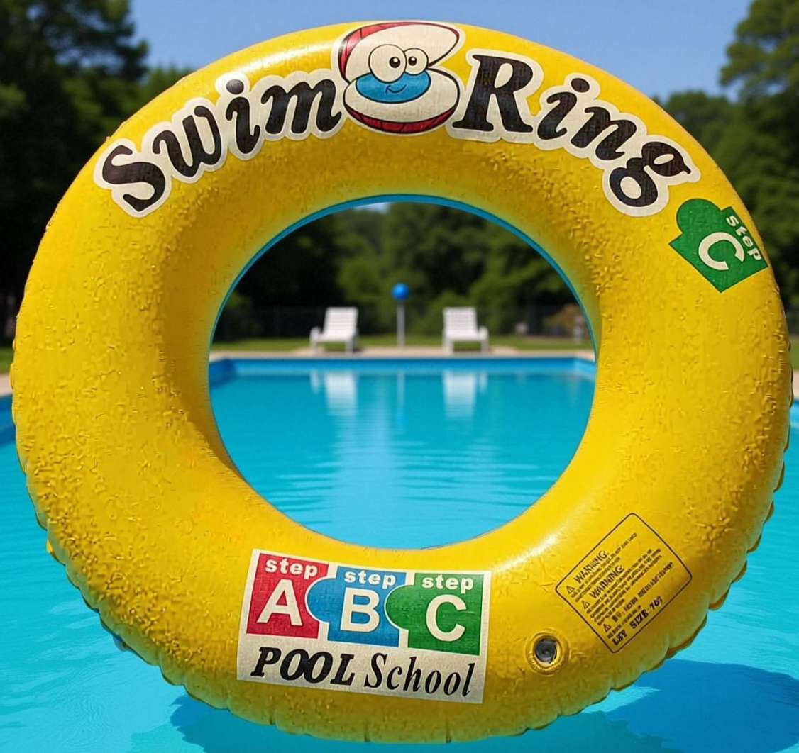 充气游泳圈成人ABC贝壳圈儿童水上玩水PVC字母泳圈