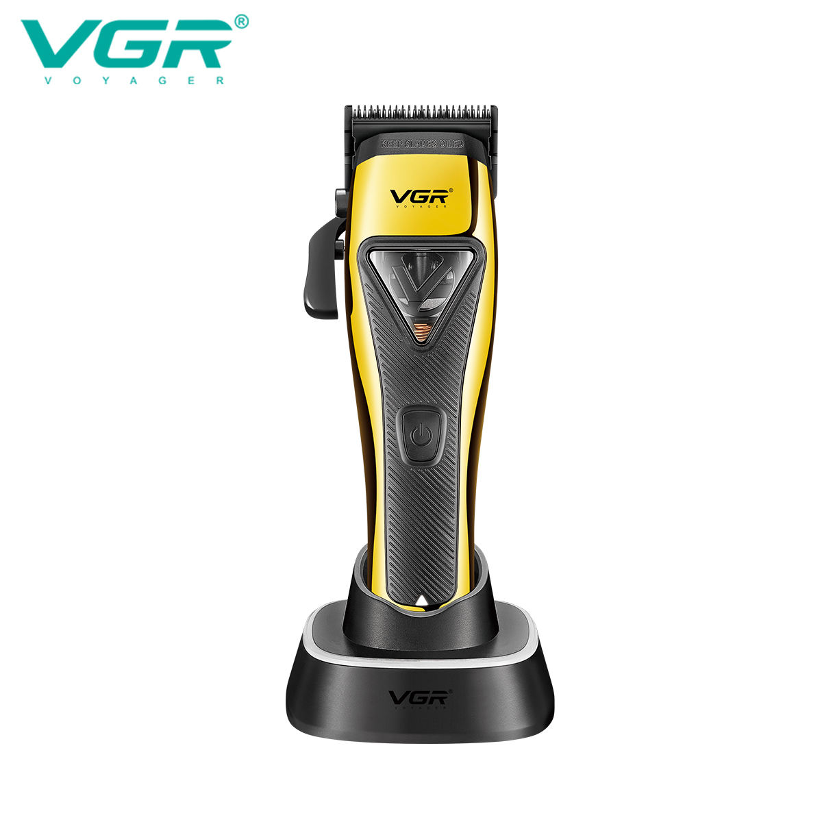 VGR Woji 015 motor external display comes with a panel gift box, professional electric clipper, USB charging gift hair clipper Application Scenario