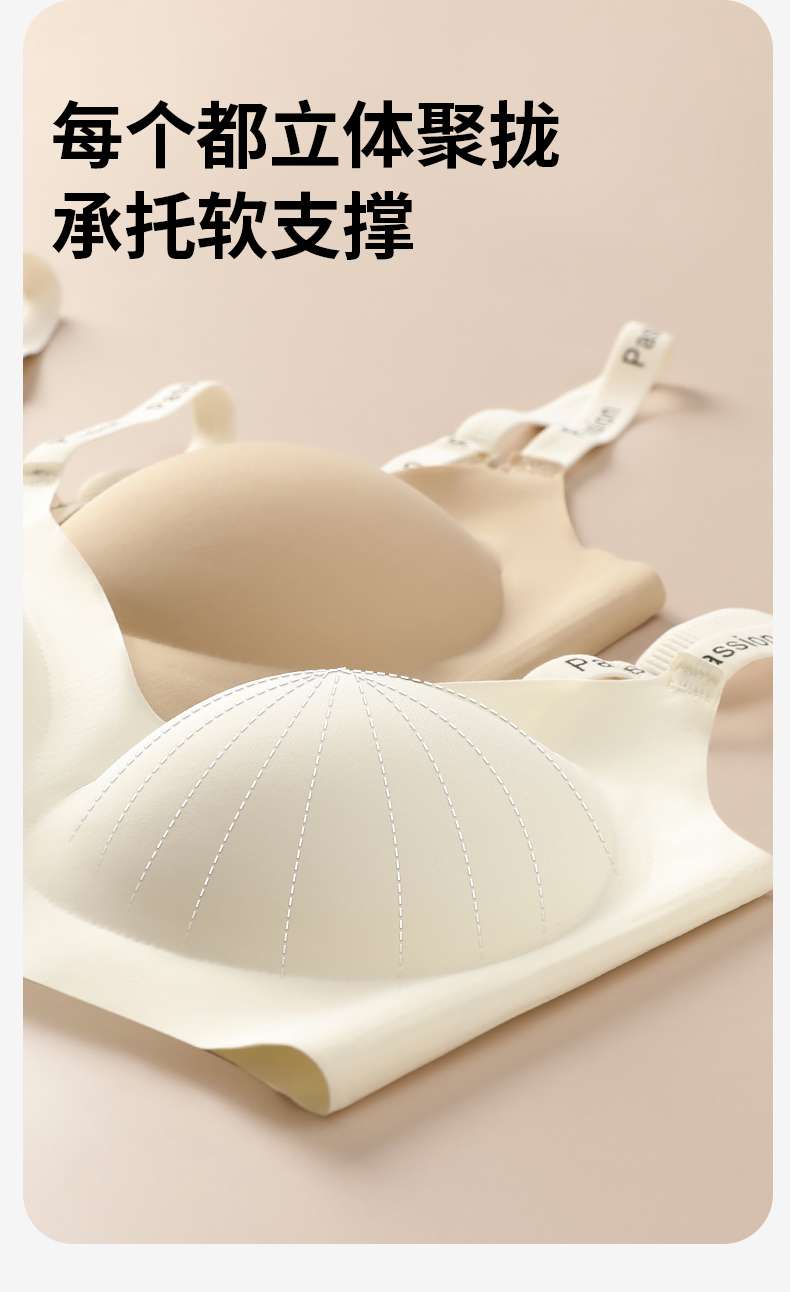 Comfortable and breathable women's underwear, soft without steel rims, thin style, comfortable inner layer, pure cotton basic style, suitable for daily wear detail image 7