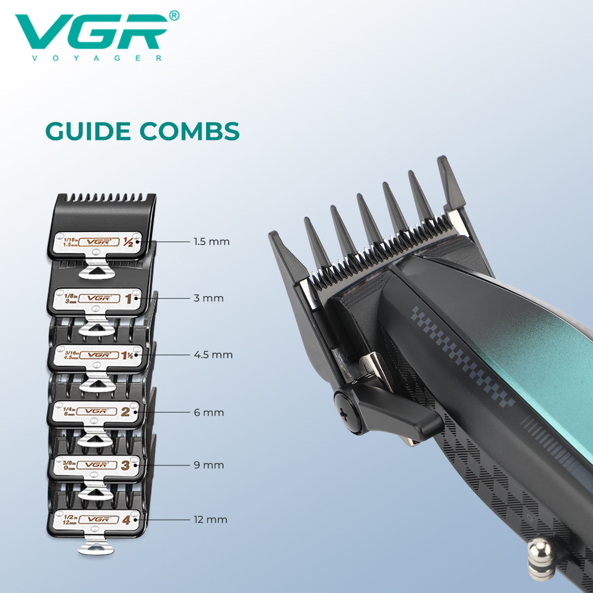 VGR270 LCD display oil head high-speed professional electric clipper USB with base charging hair salon home hair clipper Application Scenario
