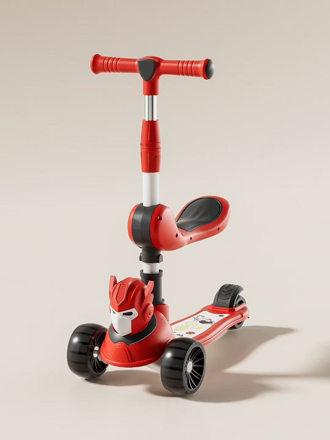 儿童滑板车可折叠三合一带座1-3-6岁小孩脚踏车防侧翻滑行车