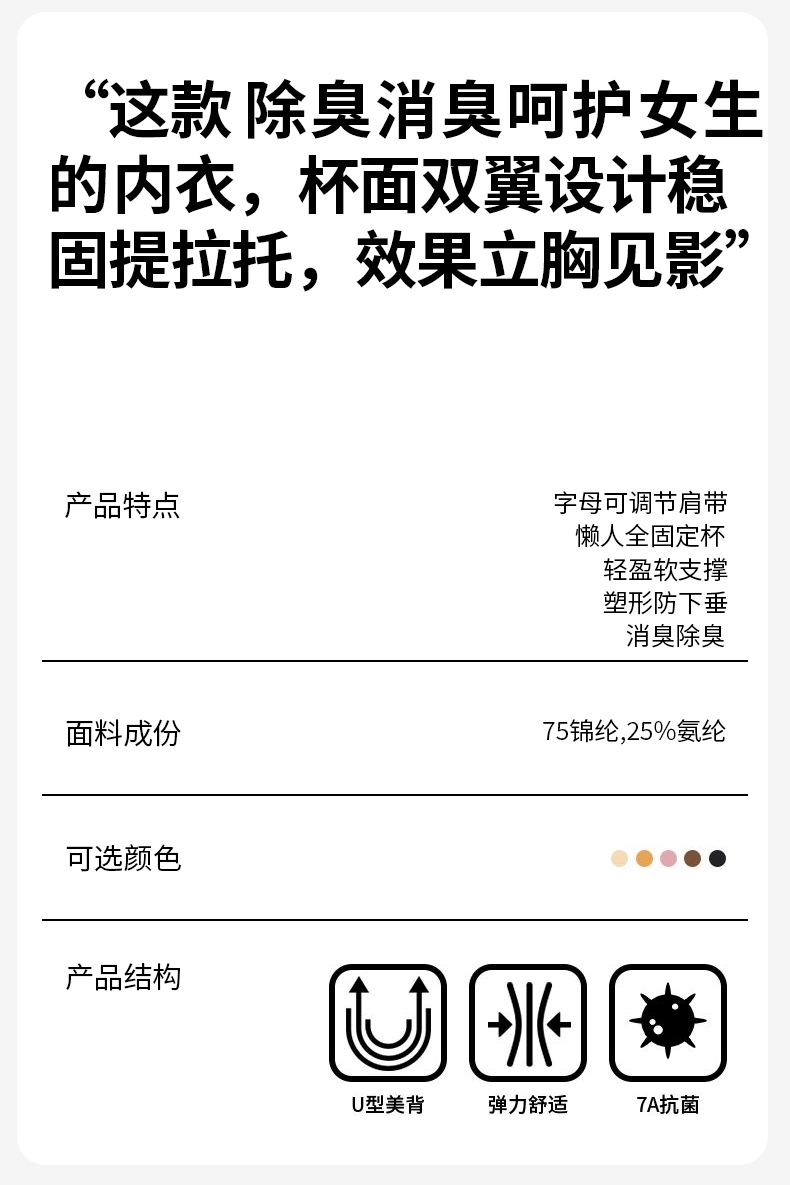 Comfortable and breathable women's underwear, soft without steel rims, thin style, comfortable inner layer, pure cotton basic style, suitable for daily wear detail image 1