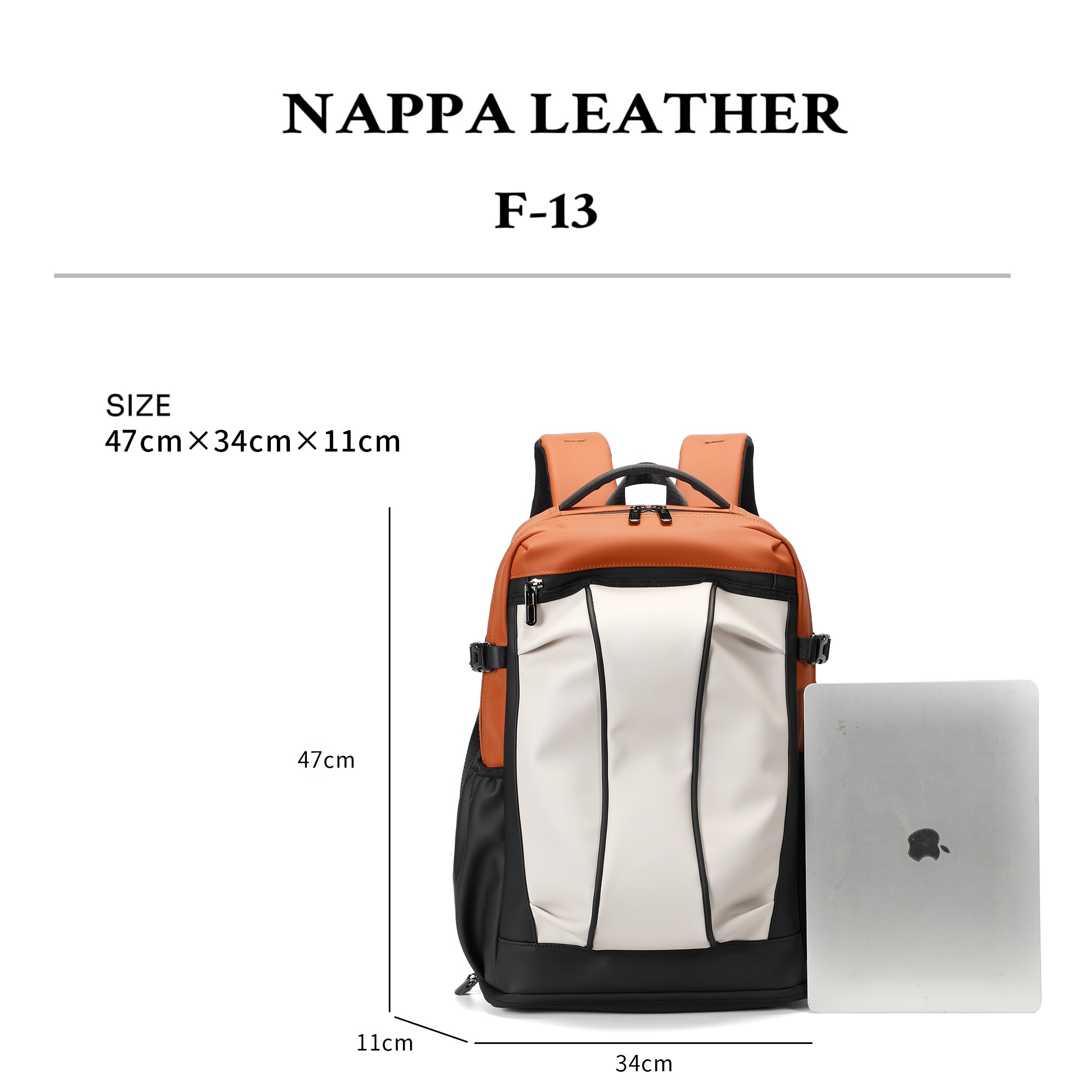 2025新款纳帕皮双肩背包男女时尚拼接电脑背包大容量出差旅行