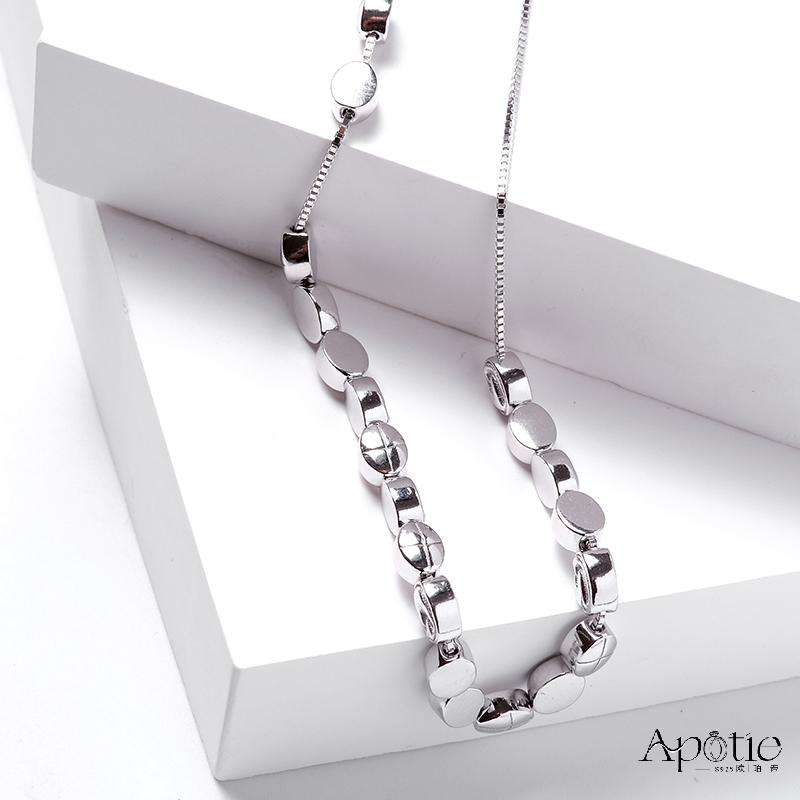 APOTIE's versatile Smiling Silver necklace Specification image