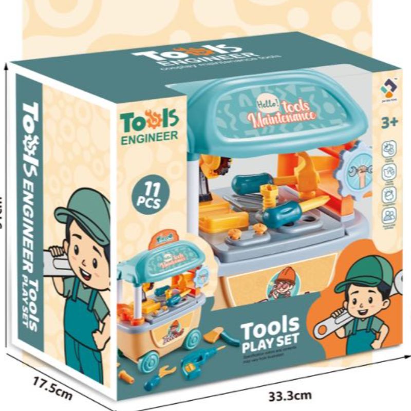 New Boys' Toy Tool Trolley Window Box Series Educational Toys