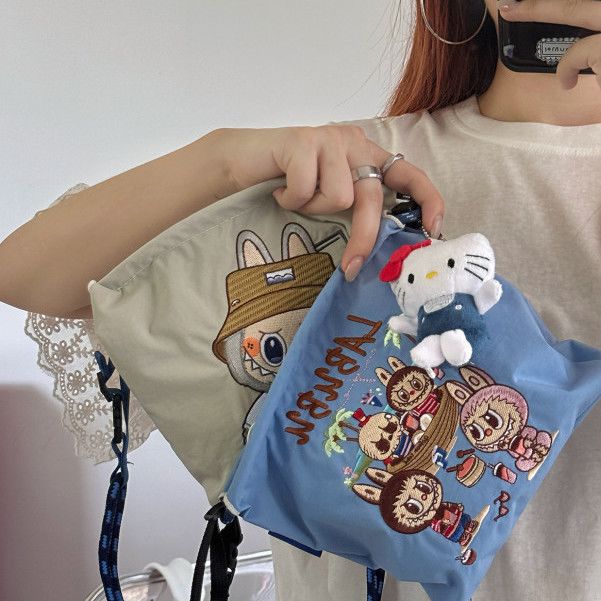 创意潮流儿童斜挎包毛绒动物小挂包多功能腰包皮具包包小挎包儿童包