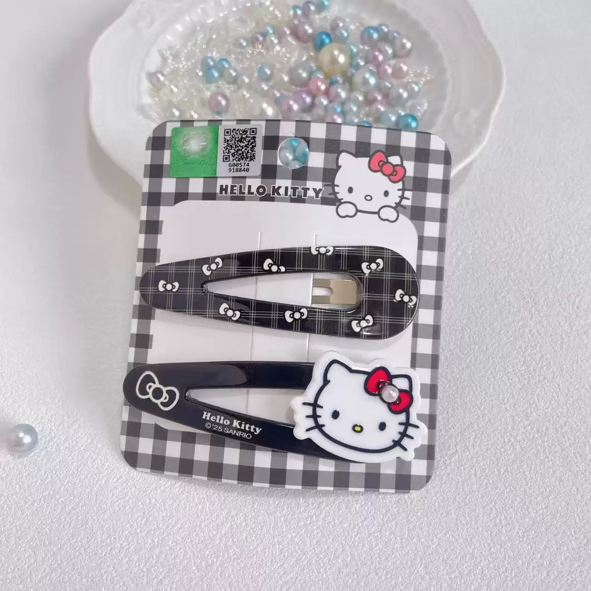 发夹/儿童发夹/发饰/植绒/香蕉夹产品图